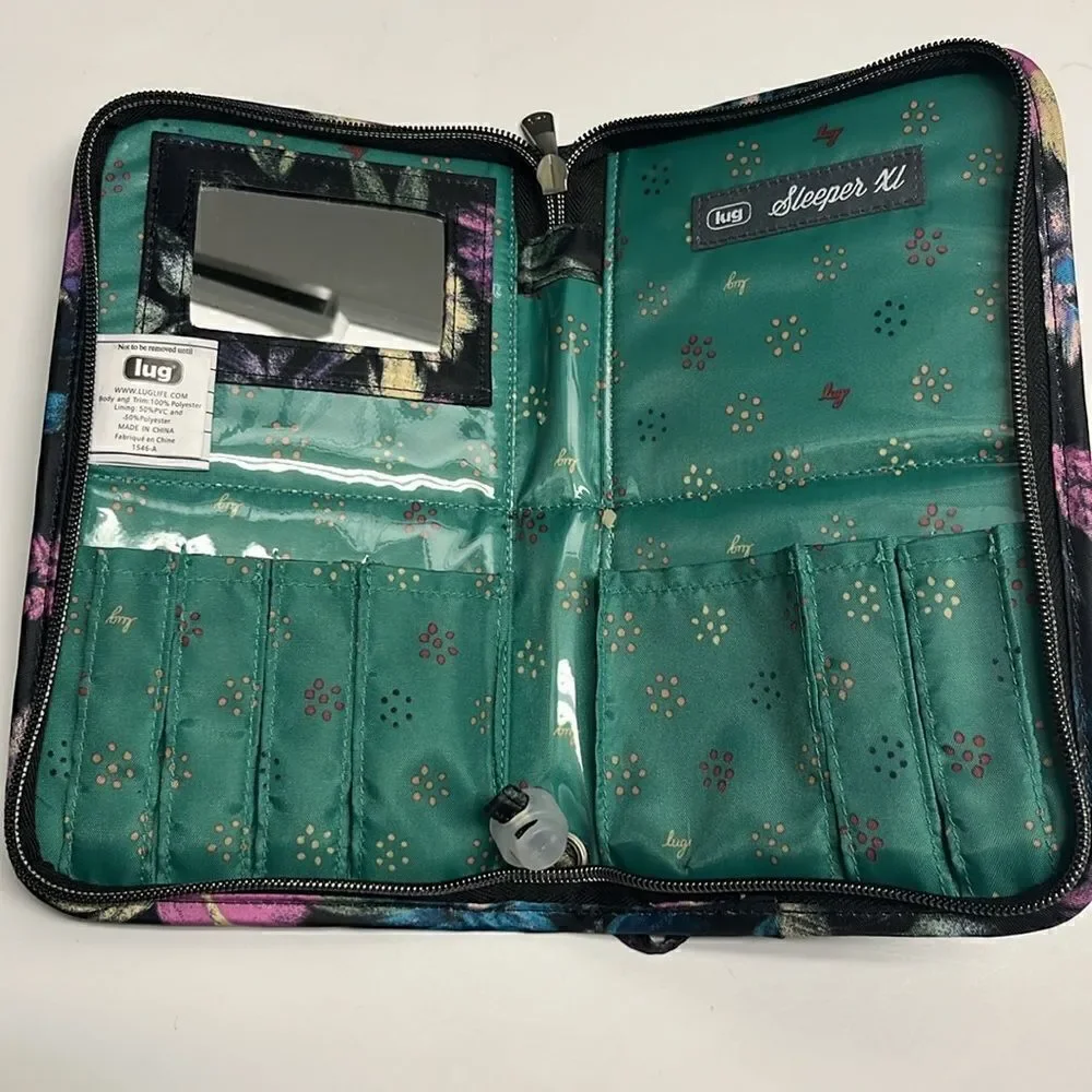 Lug Sleeper XL - Navy Bloom Organizer for Makeup Brush and Accessories